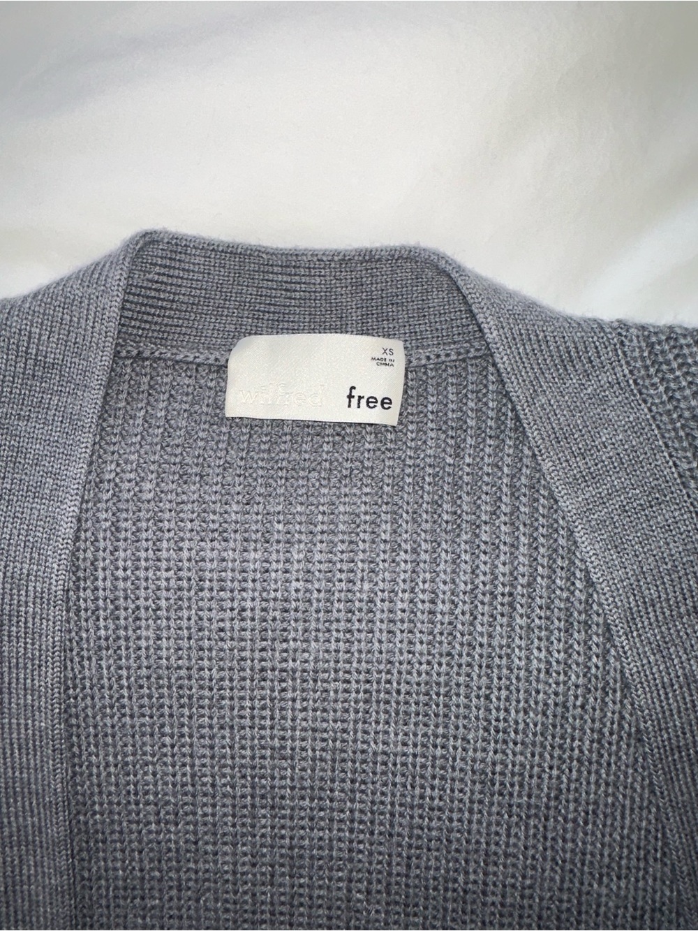 WILFRED GREY OPEN CARDIGAN